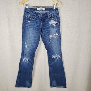 ♤ Abercrombie and Fitch Distressed Lowrise Jeans Size 0 Regular